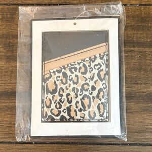 Leopard Print Phone Card Holder